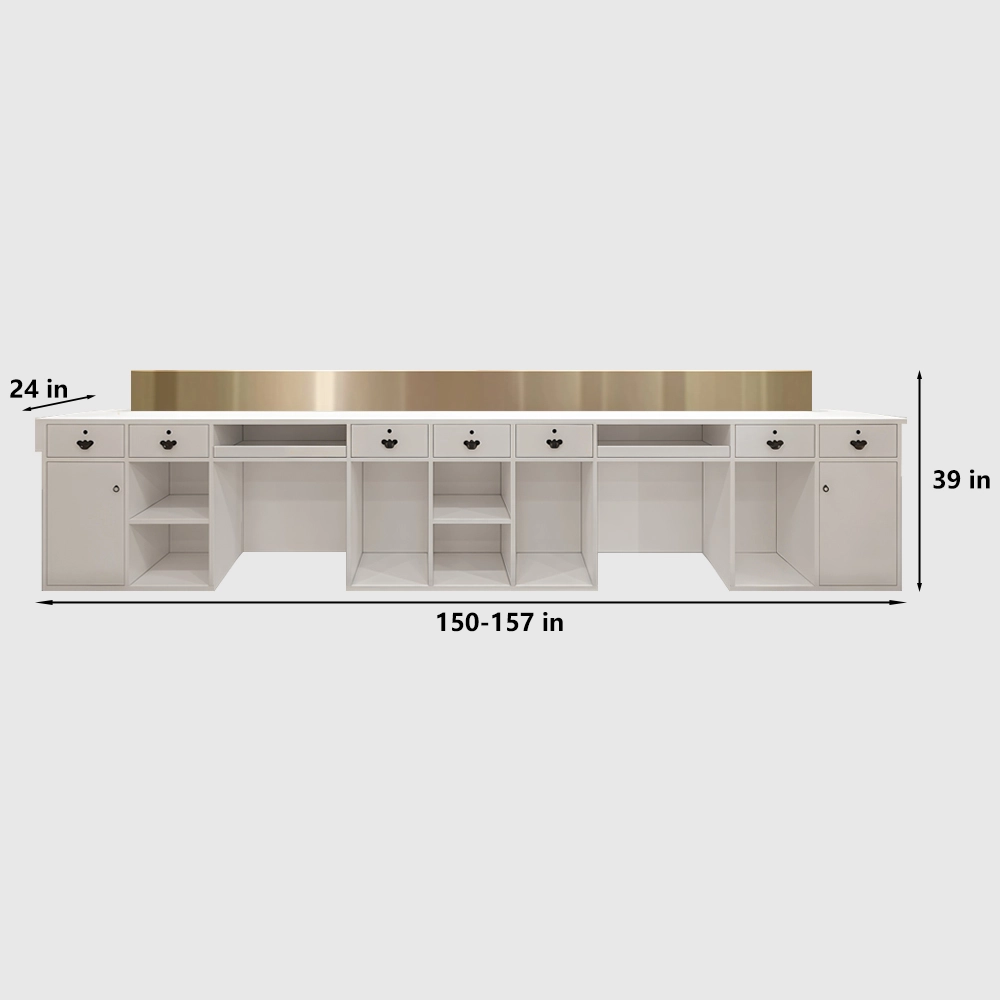Modern Minimalist Beauty Salon Reception Desk - image 11