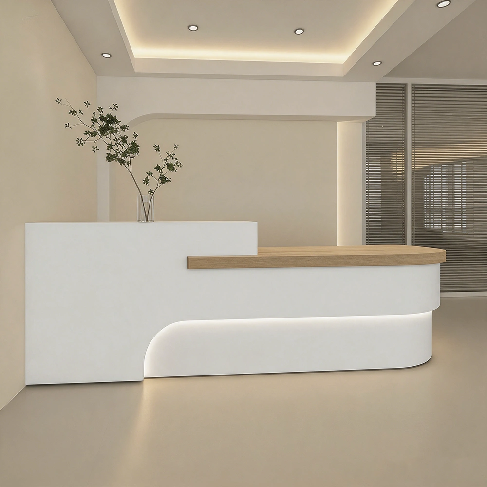 Modern Reception Desk with LED Light - image 2