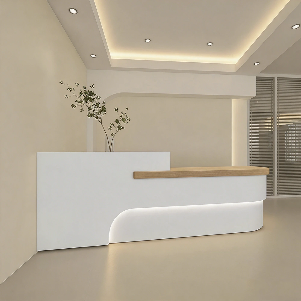 Modern Reception Desk with LED Light - image 3