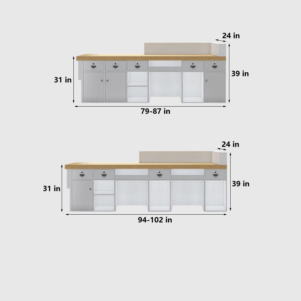 Modern Reception Desk with LED Light - image 8