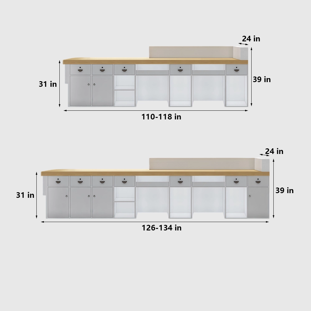 Modern Reception Desk with LED Light - image 9