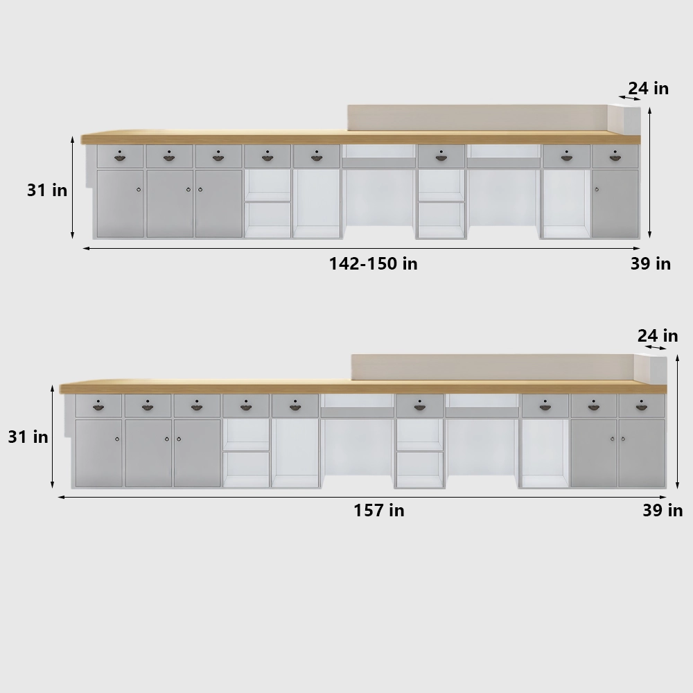 Modern Reception Desk with LED Light - image 10