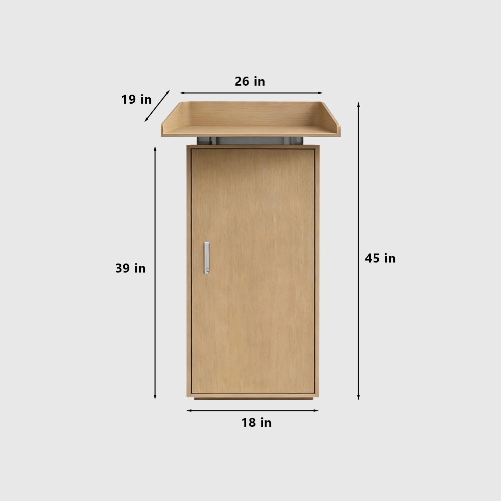 Modern Wood Grain Stainless Steel Reception Desk - image 8