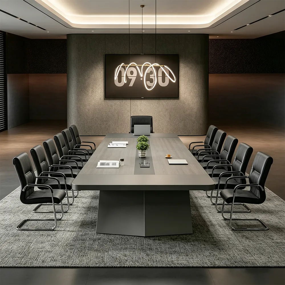 Modern Rectangle Large Conference Table - image 2