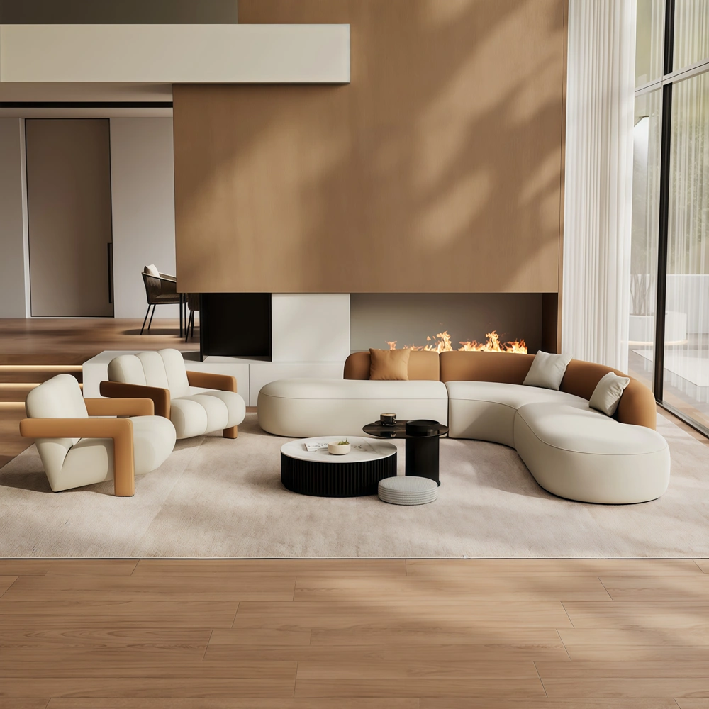 Curved Corner Sofa for Hotel, Office, Beauty Salon & Reception - image 2