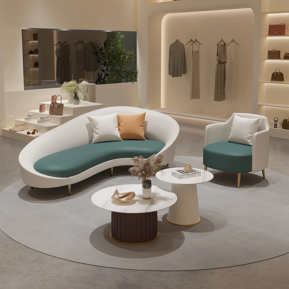 Curved Two-Tone Lounge Sofa - image 2