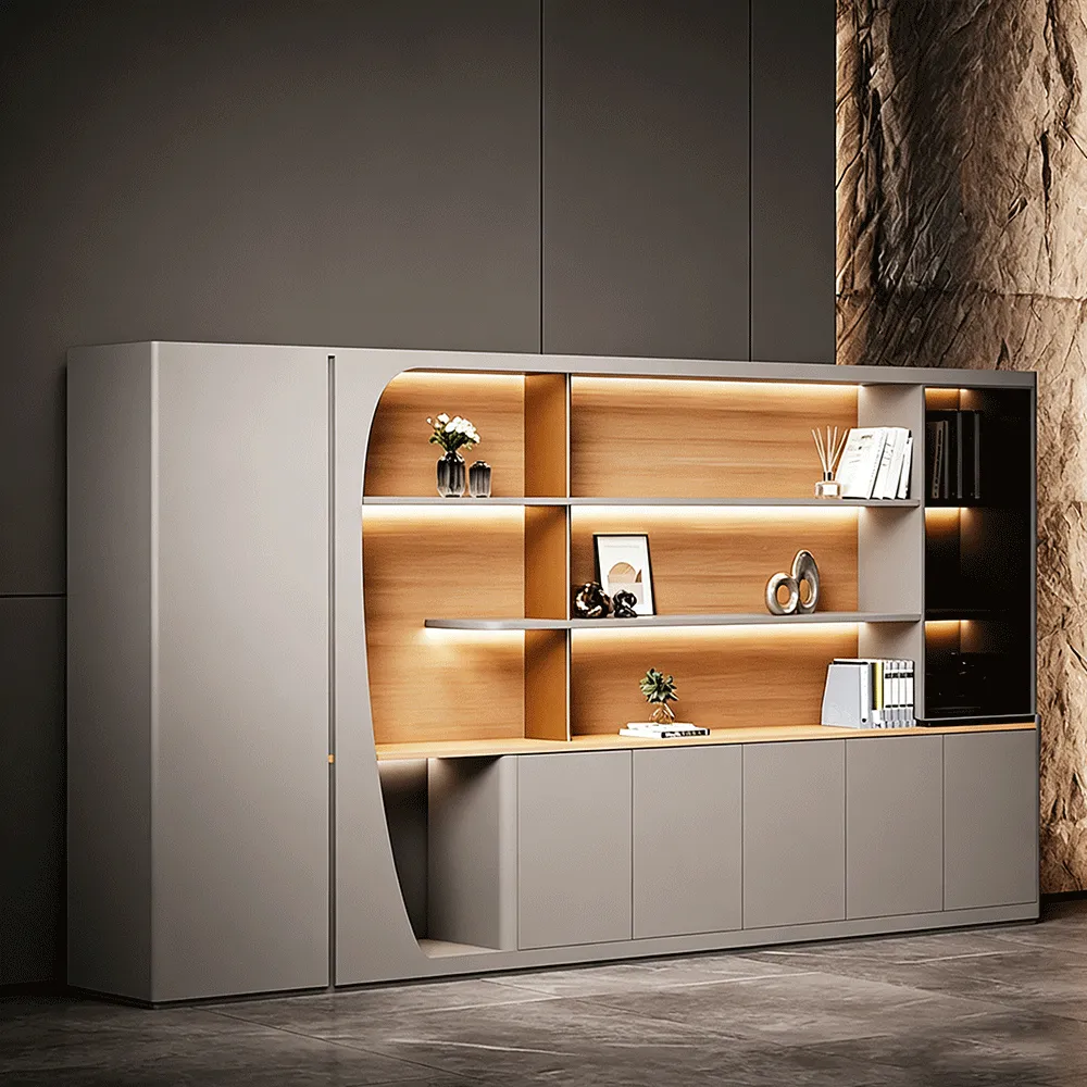 Light Luxury Office Wooden File Storage Cabinet - image 3