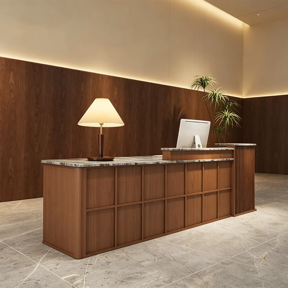 Vintage Company Reception Desk for Office Lobby - image 2
