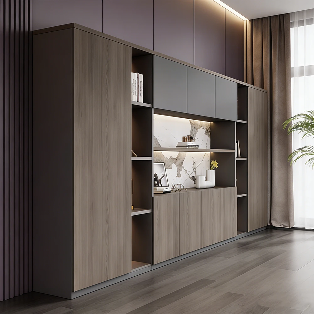 Modern Minimalist Office Display Cabinet for Background - image 2