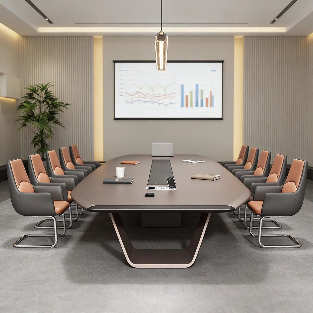 High Gloss Painted Long Conference Table - image 2
