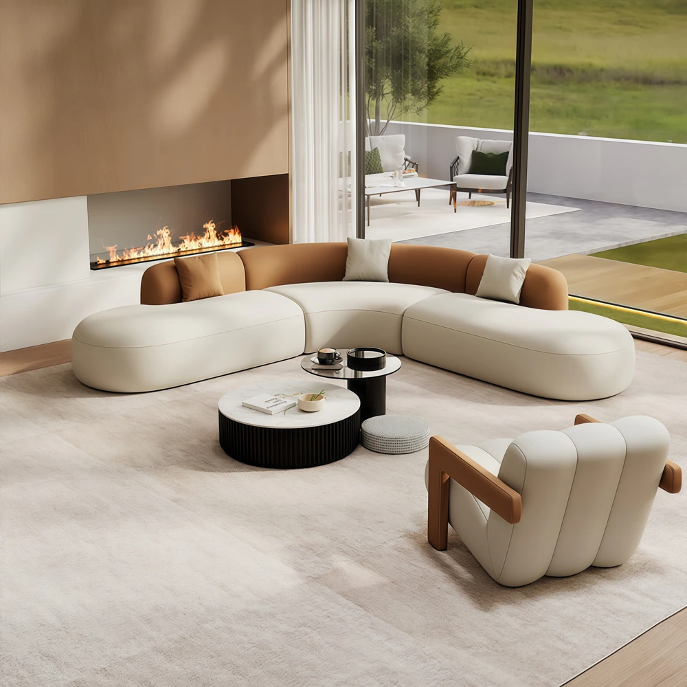 Curved Corner Sofa for Hotel, Office, Beauty Salon & Reception - image 3