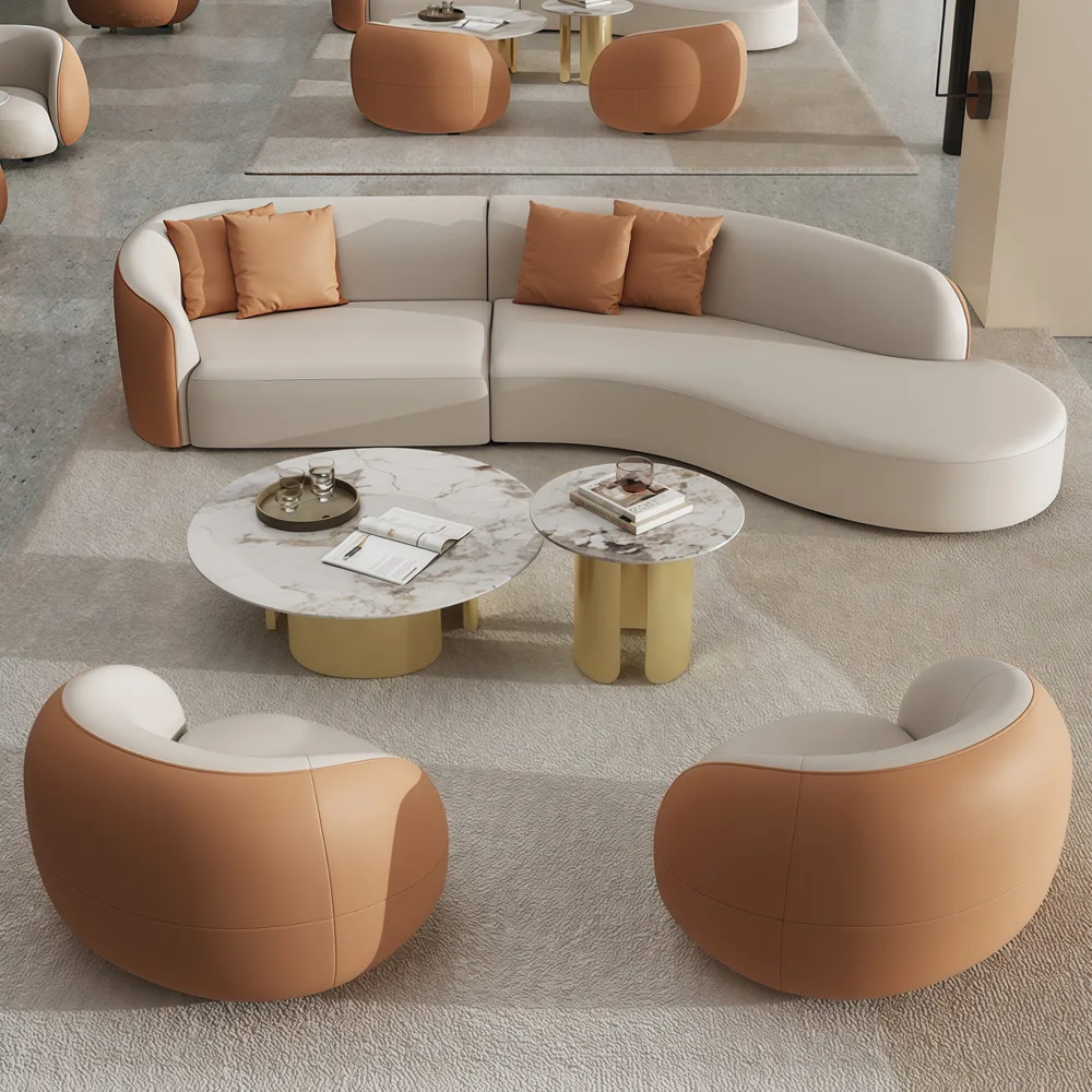 Curved Sofa for Hotel Lobby, VIP Lounge, and Leisure Area - image 2