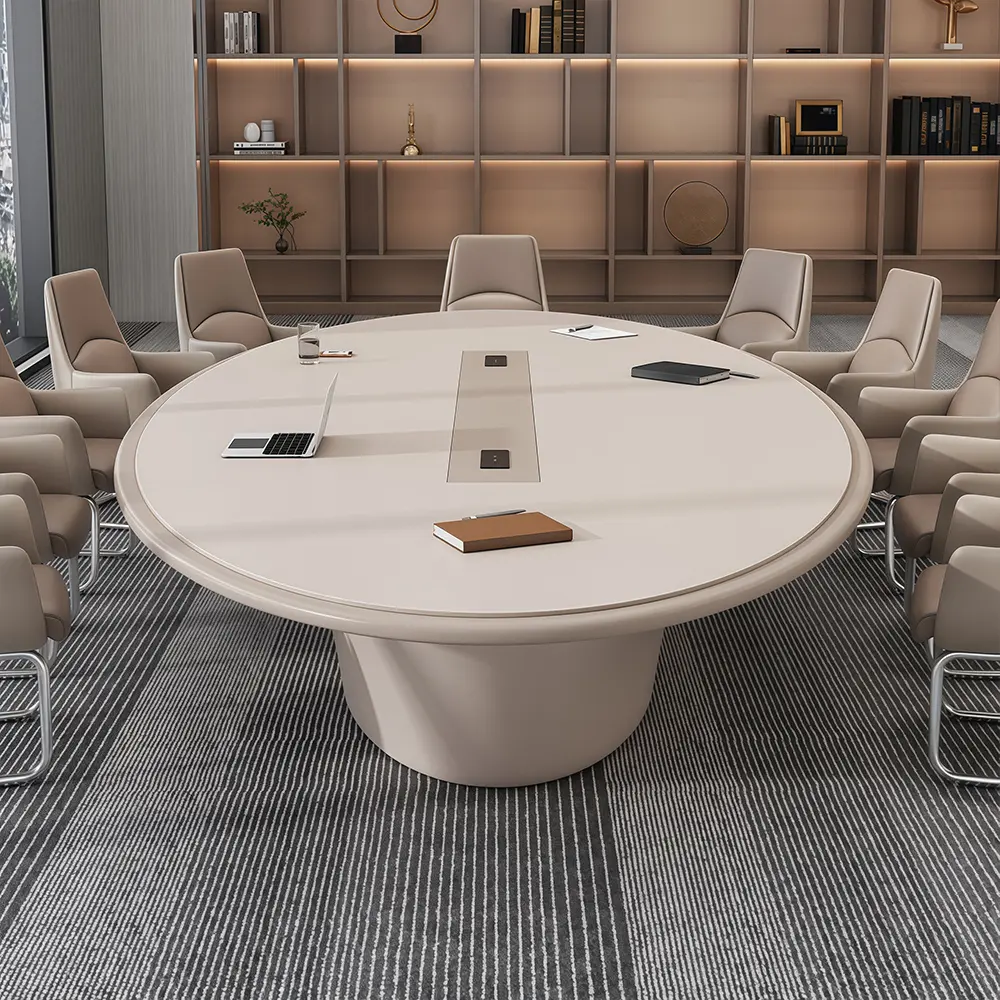 Large Oval Long Conference Table - image 2