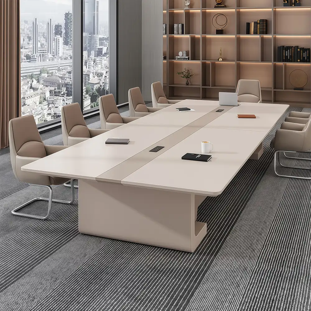 Modern Simple Rectangular Conference Table - image 2