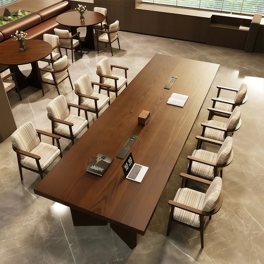 Solid Wood Long Conference Table - image 2