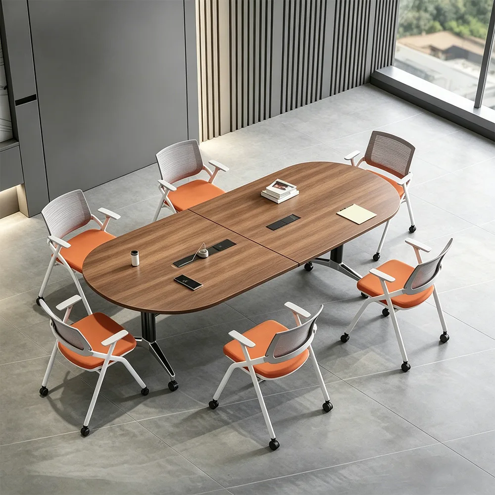 Modern Simple Oval Conference Table - image 2