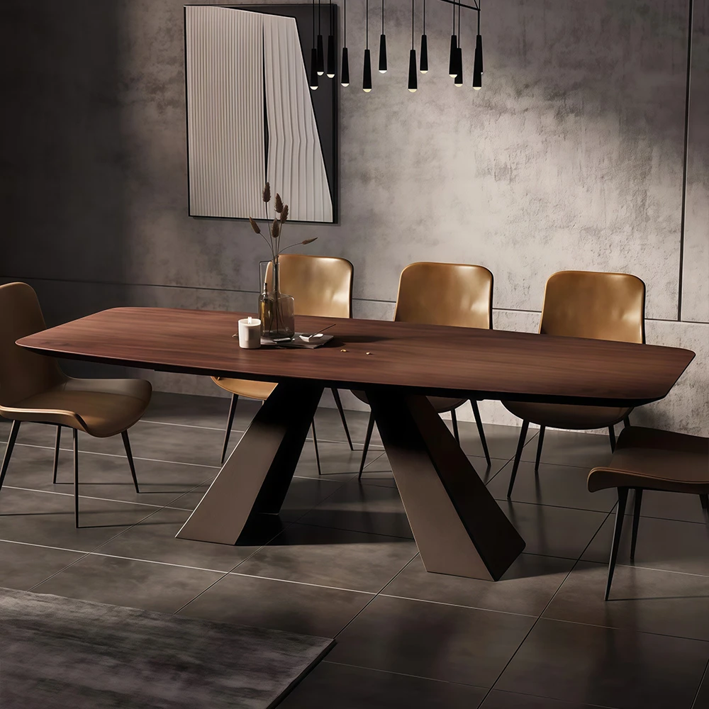 Walnut Minimalist Conference Table - image 2