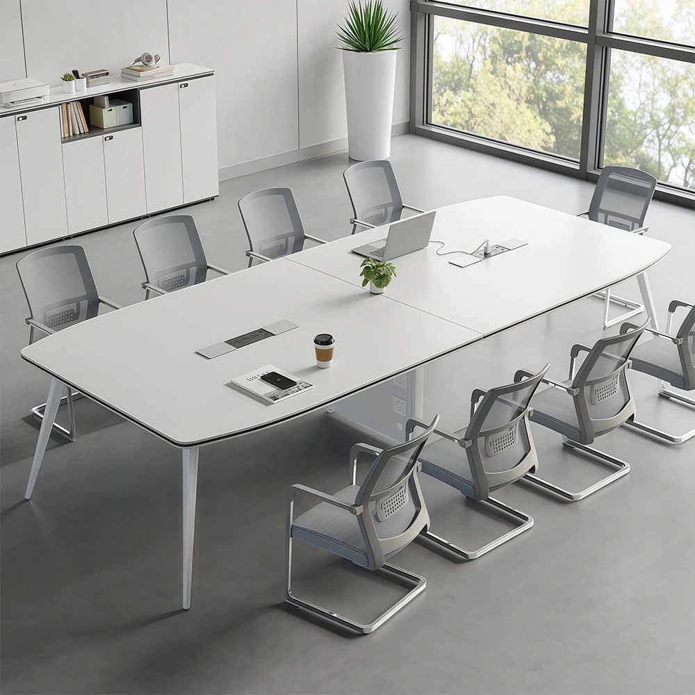 Simple White Conference Table - image 2