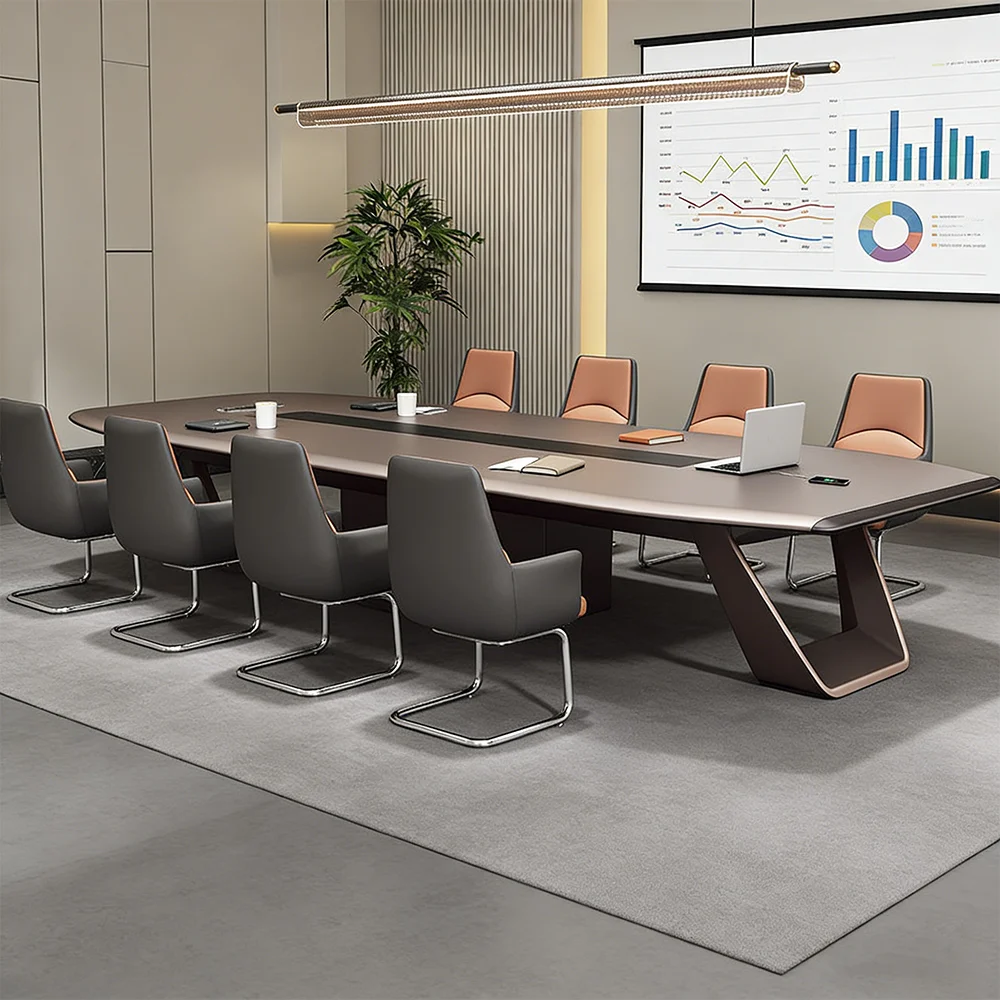 High Gloss Painted Long Conference Table - image 3
