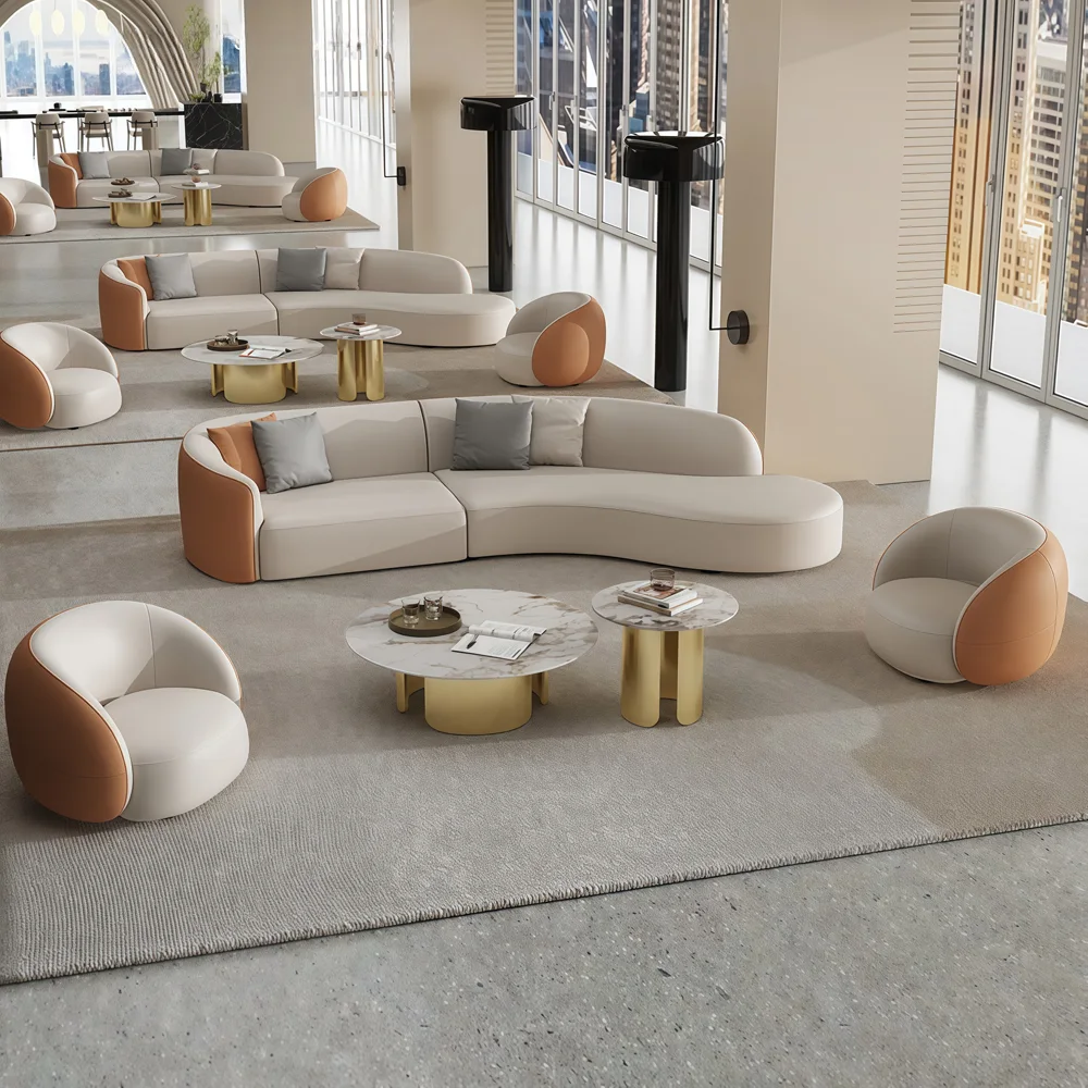 Curved Sofa for Hotel Lobby, VIP Lounge, and Leisure Area - image 3