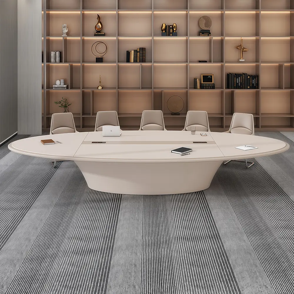 Large Oval Long Conference Table - image 3