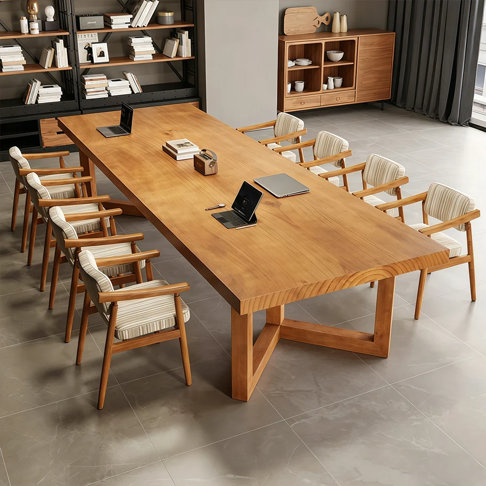 Simple Solid Wood Conference Table - image 3