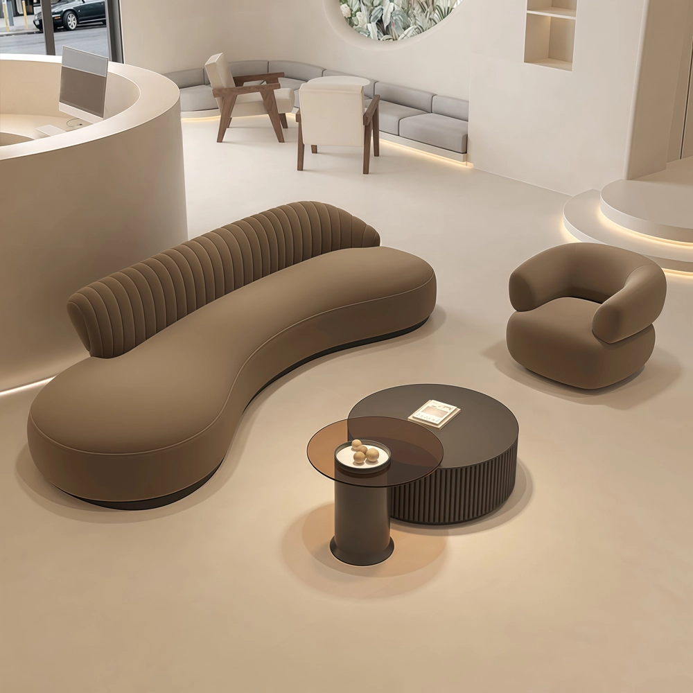 Stylish and Casual Curved Sofa - image 2