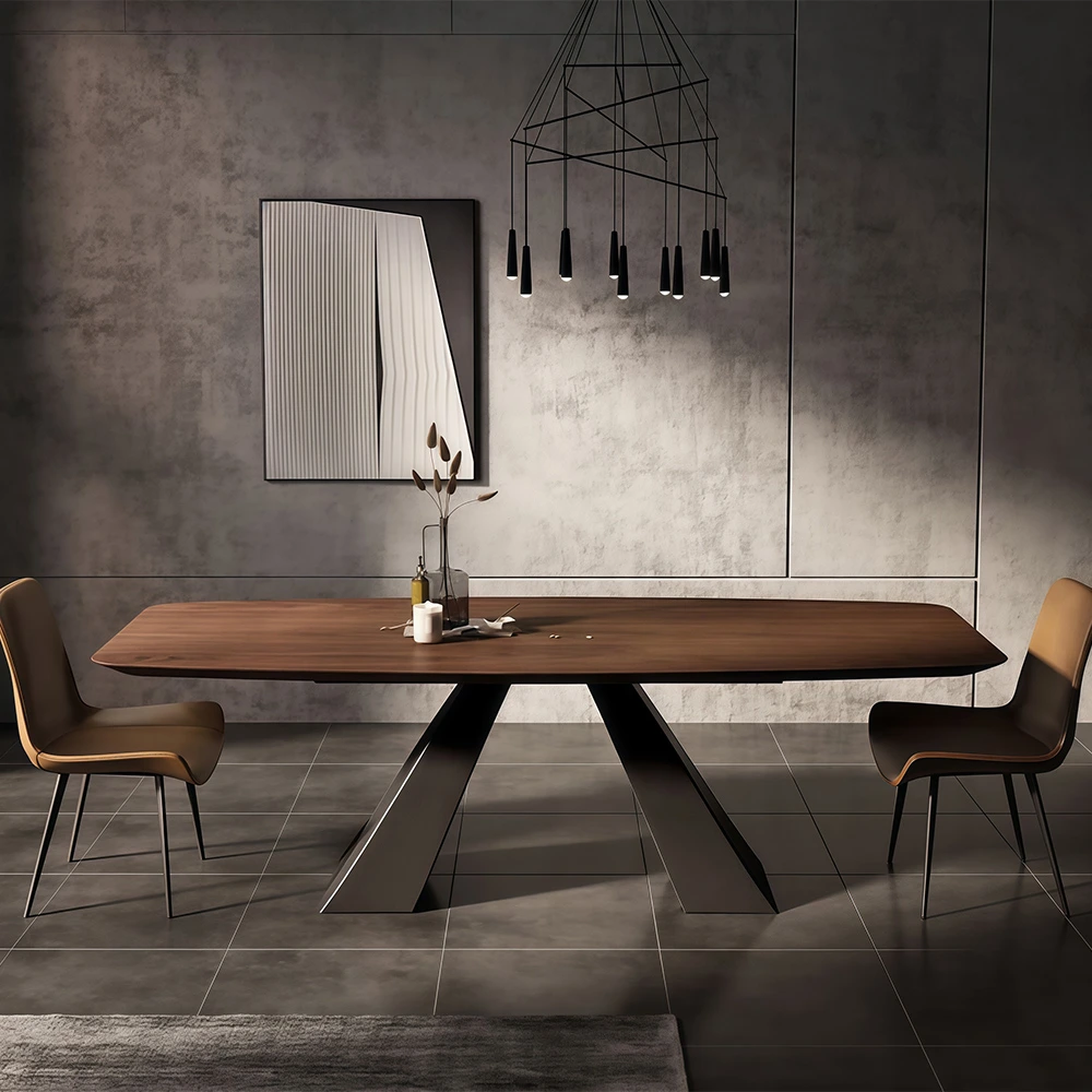 Walnut Minimalist Conference Table - image 3