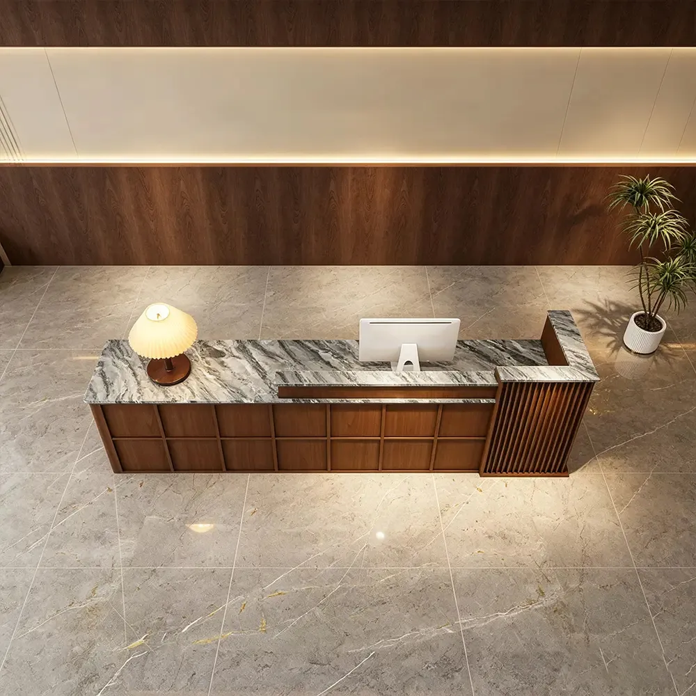 Vintage Company Reception Desk for Office Lobby - image 3