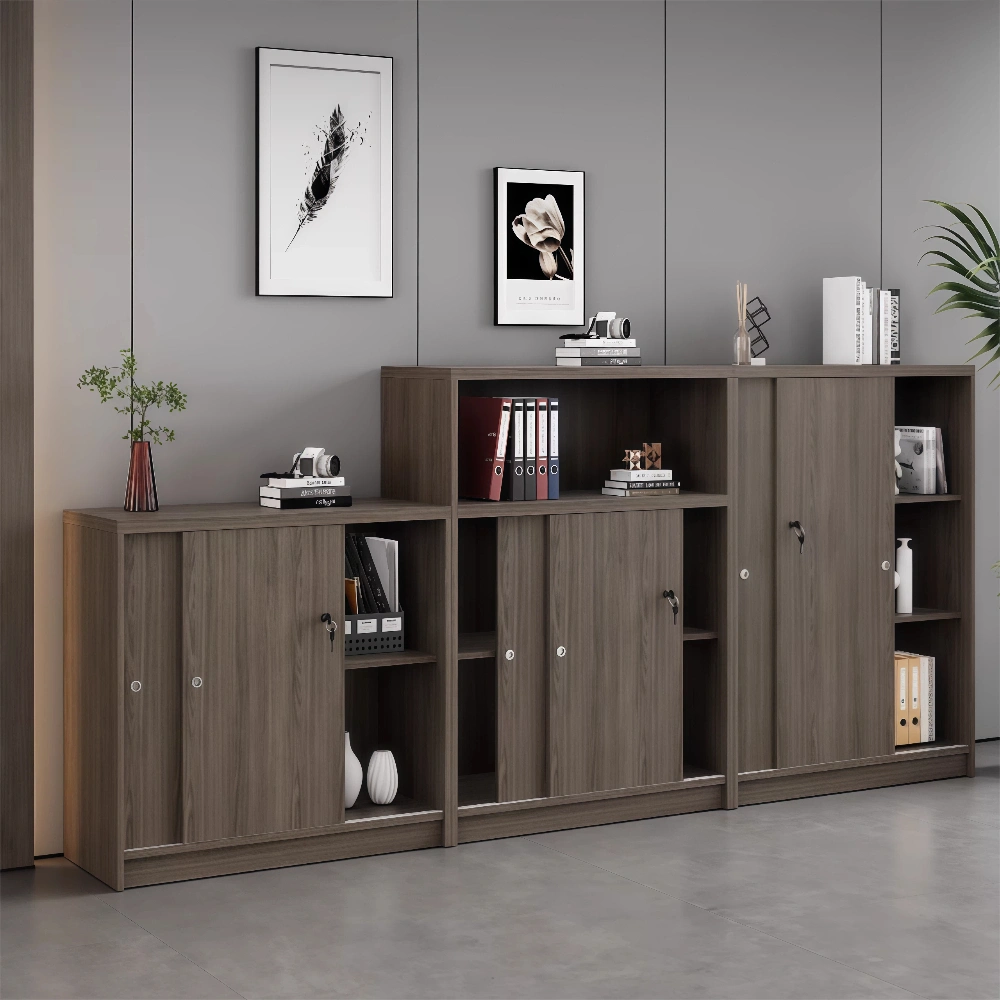 Office Sliding Door High-Low File Cabinet Set - image 2