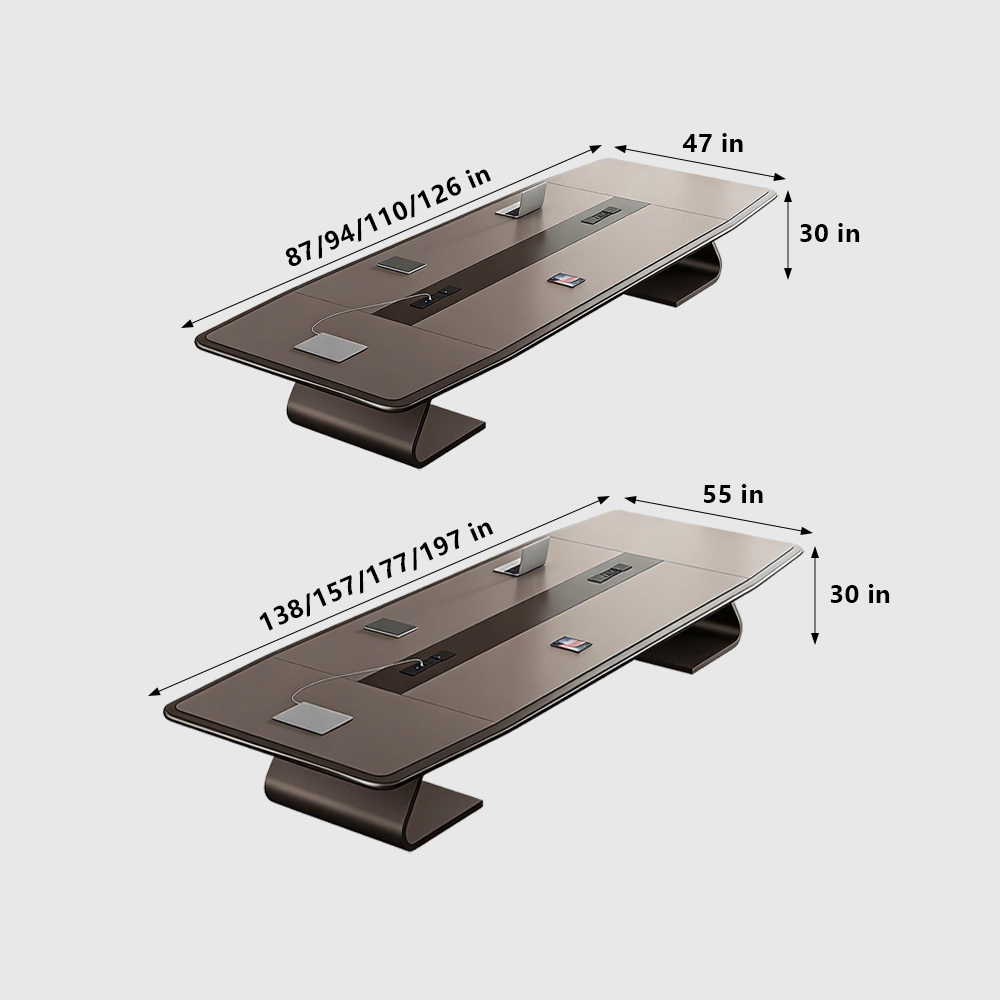 Sleek Paint Finish Conference Table - image 7