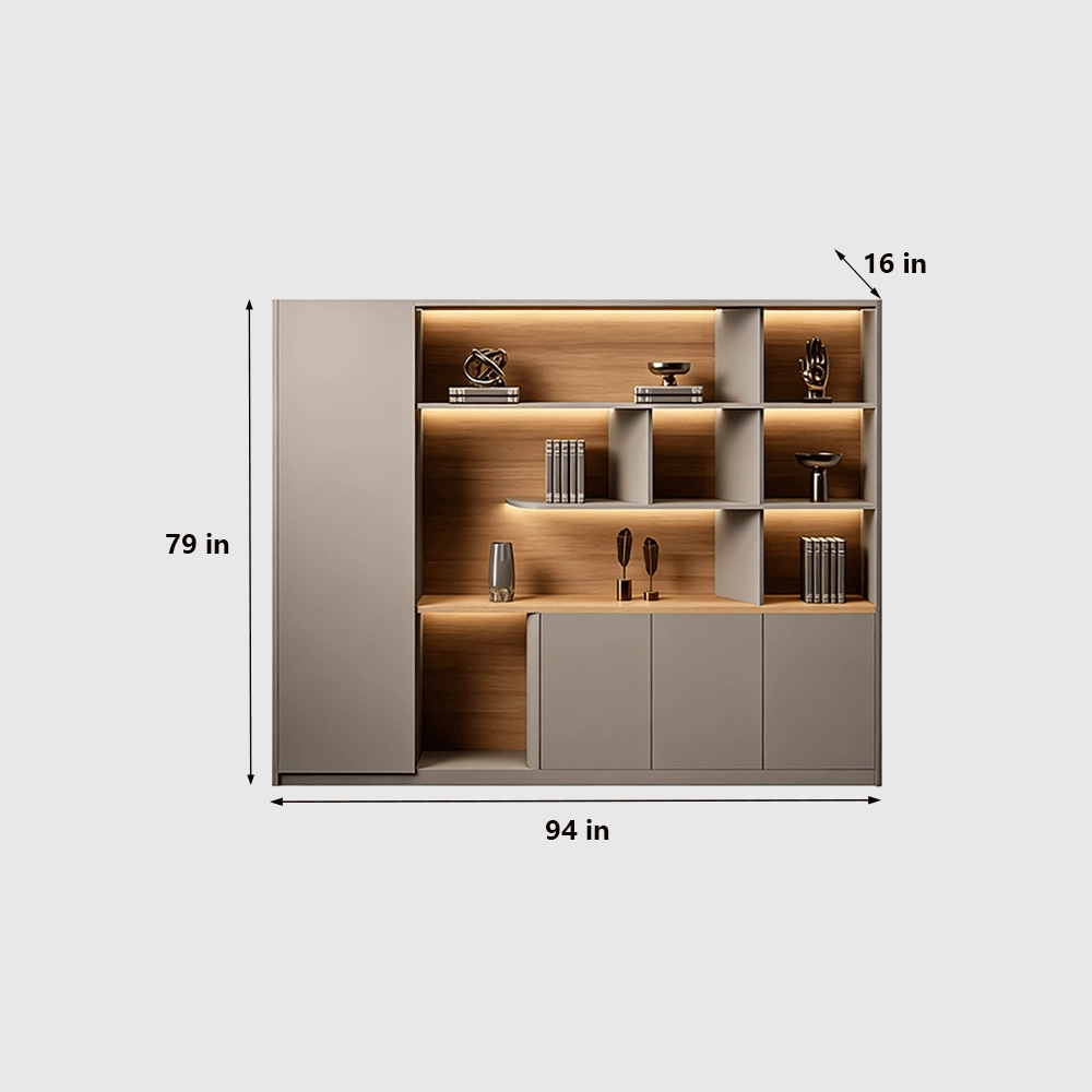 Light Luxury Office Wooden File Storage Cabinet - image 7