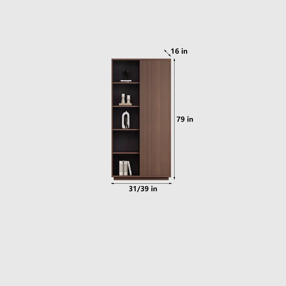 Minimalist Wooden Bookcase Filing Cabinet for Office - image 6