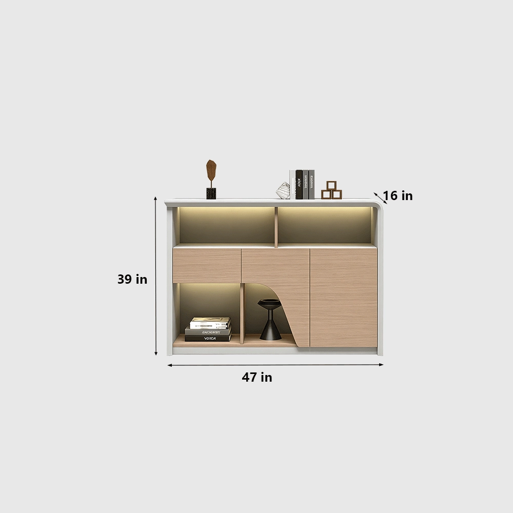 Modern Minimalist Wooden Multifunctional Storage Low Cabinet - image 5