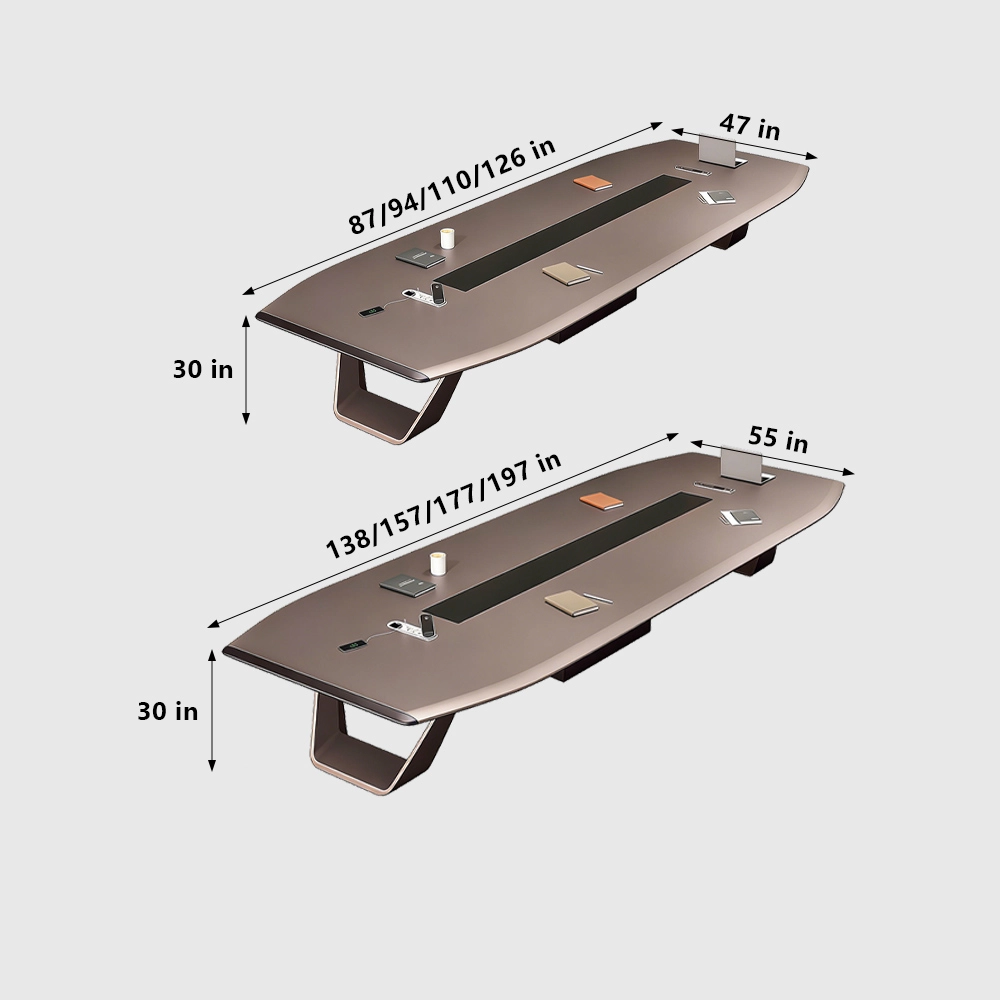 High Gloss Painted Long Conference Table - image 7