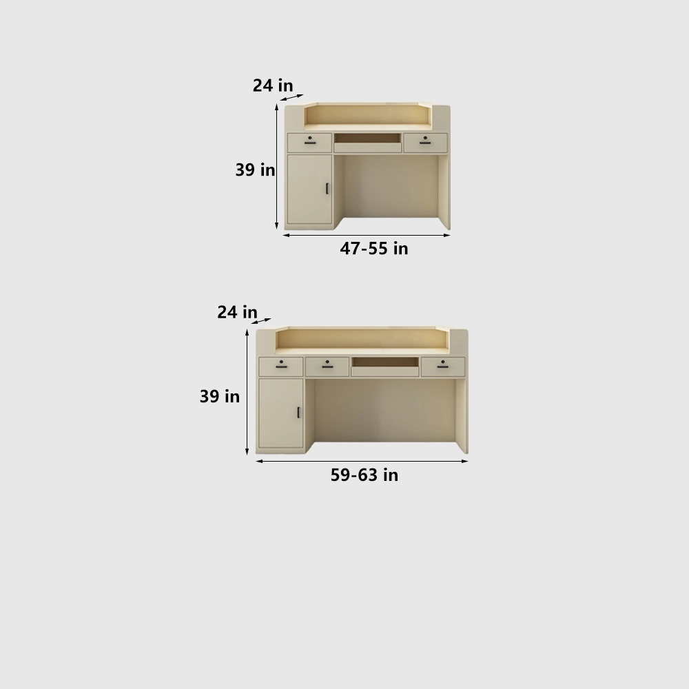 Light Luxury Reception Desk – Safe Rounded Edges - image 7