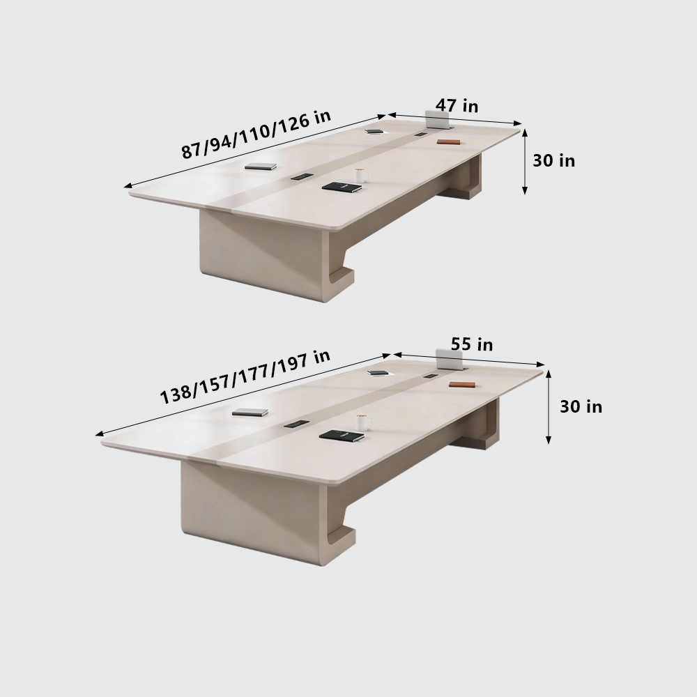 Modern Simple Rectangular Conference Table - image 7