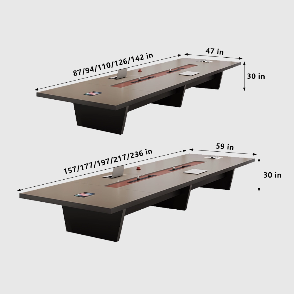 High-End Light Luxury Large Office Conference Table - image 7