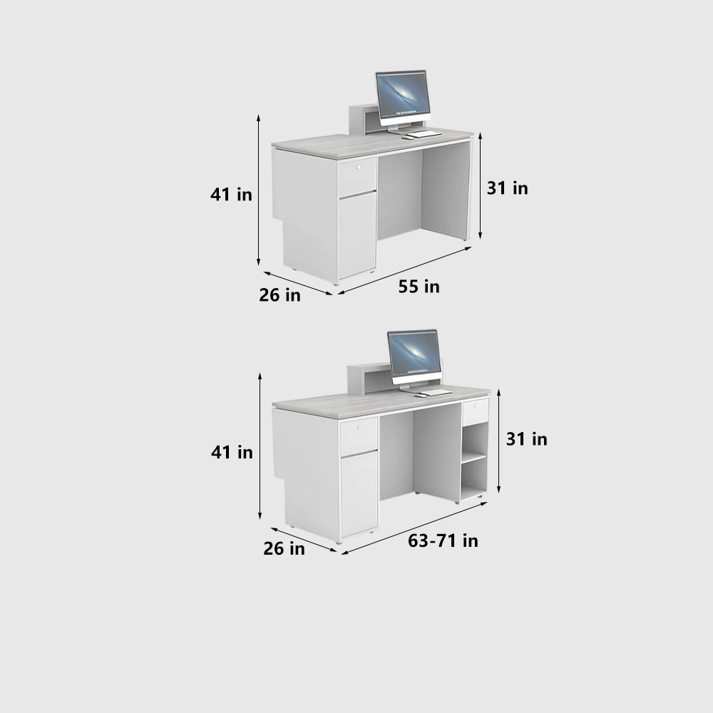 Premium White Reception Desk – Modern Simple Style - image 8