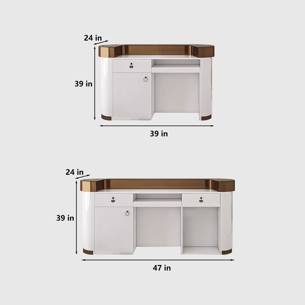Stainless Steel Reception Desk  Commercial Cashier Counter - image 7