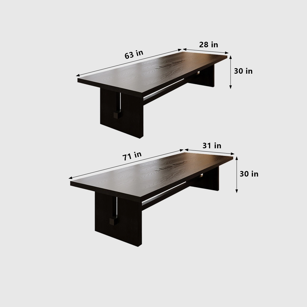 Black Solid Wood Conference Table - image 7
