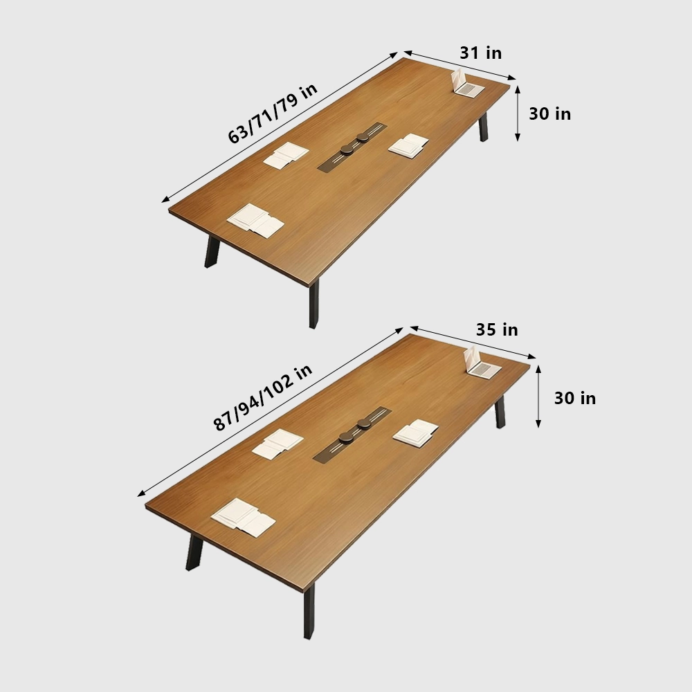Industrial Style Solid Wood Conference Table - image 7