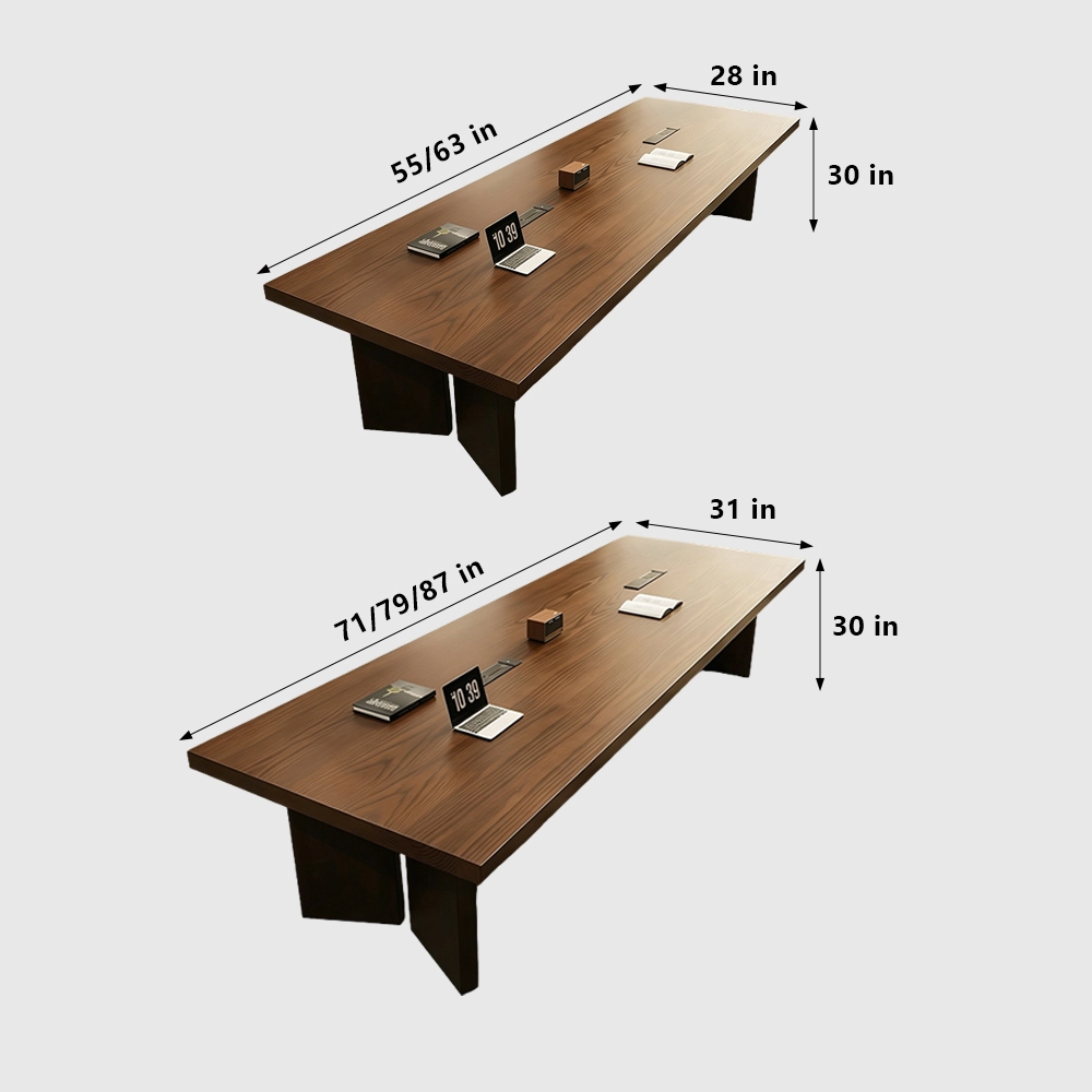 Solid Wood Long Conference Table - image 7
