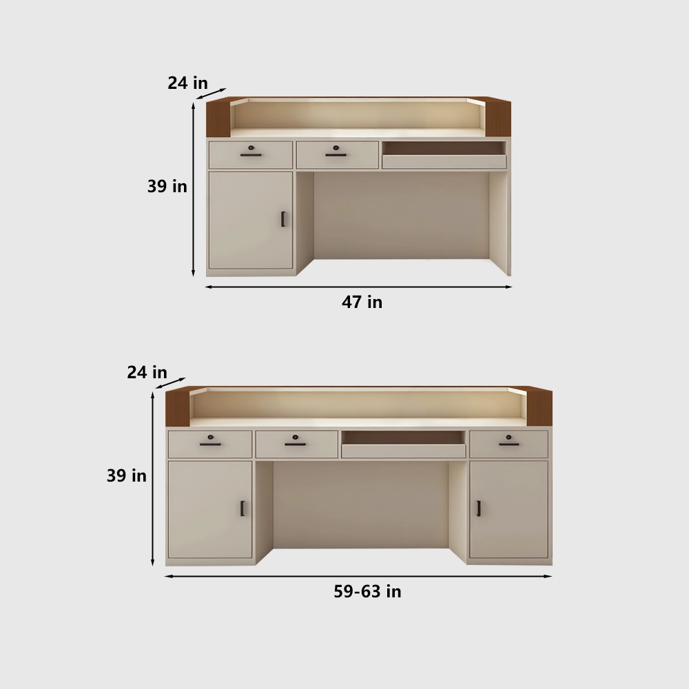 Elegant Light Luxury Reception Desk  Minimalist Front Counter - image 8