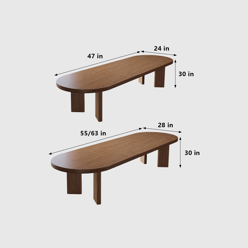 Oval Solid Wood Long Conference Table - image 7