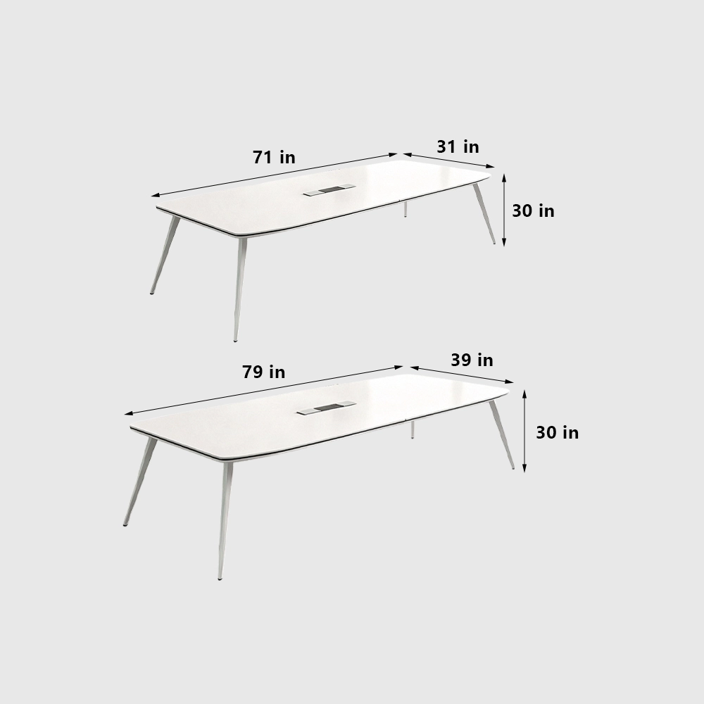 Simple White Conference Table - image 7