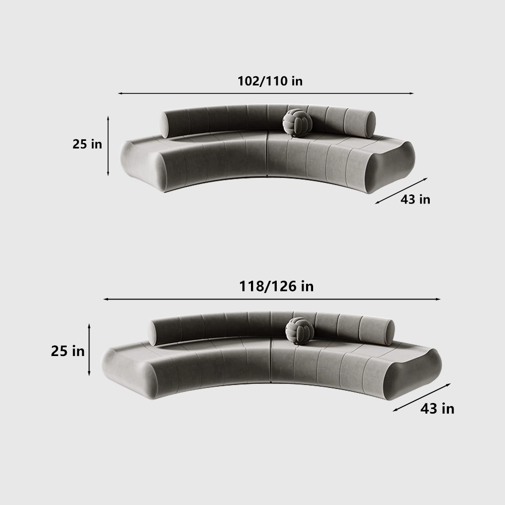 Light Luxury Curved Lounge Sofa - image 7
