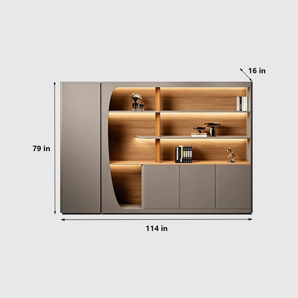 Light Luxury Office Wooden File Storage Cabinet - image 8