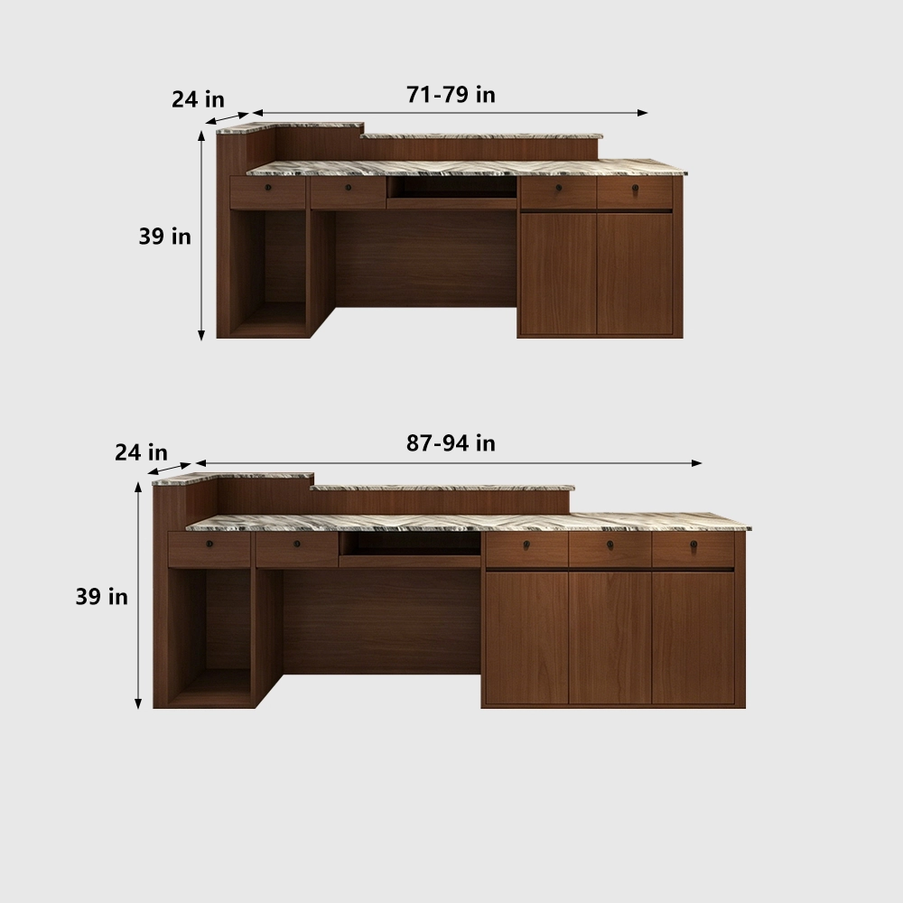 Vintage Company Reception Desk for Office Lobby - image 9