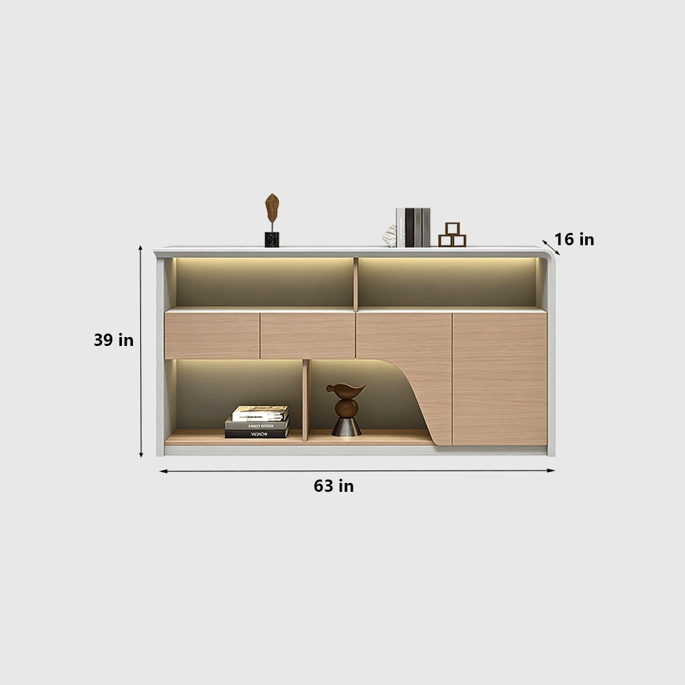Modern Minimalist Wooden Multifunctional Storage Low Cabinet - image 6